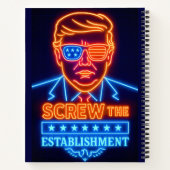 Neon Trump schroeft het Notitieboek van het establ (Achterkant)