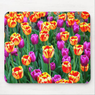 Neon Tulips Mousepad Muismat
