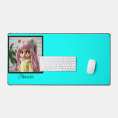 Néon turquoise clair tonalité moderne tendance (Clavier et souris)