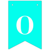 Neon Turquoise Effen Kleur | Op Maat Vlaggetjes (Derde vlag)