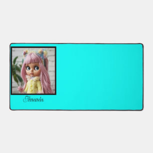 Neon turquoise, felmodieus, modern bureaumat