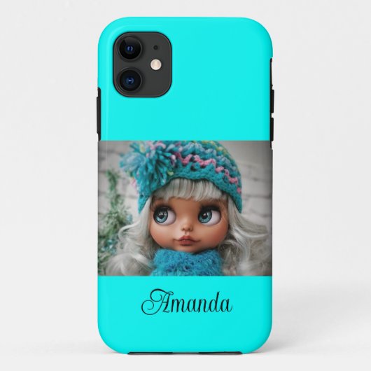Neon turquoise, felmodieus, modern Case-Mate iPhone case (Achterkant)