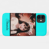 Neon turquoise, felmodieus, modern Case-Mate iPhone case (Achterkant (horizontaal))