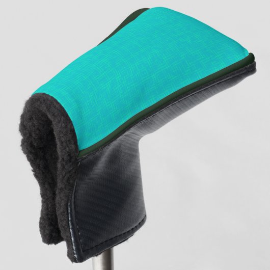 Neon turquoise textuur. golfheadcover (3/4 voorkant)