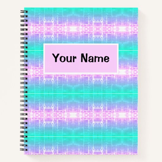 Neon Turquoise violet Carnet spiral électrique (Devant)