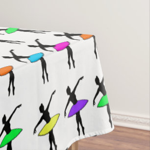 Neon Tutu Ballerina Ballet Pointe Dance Tablecloth Tafelkleed