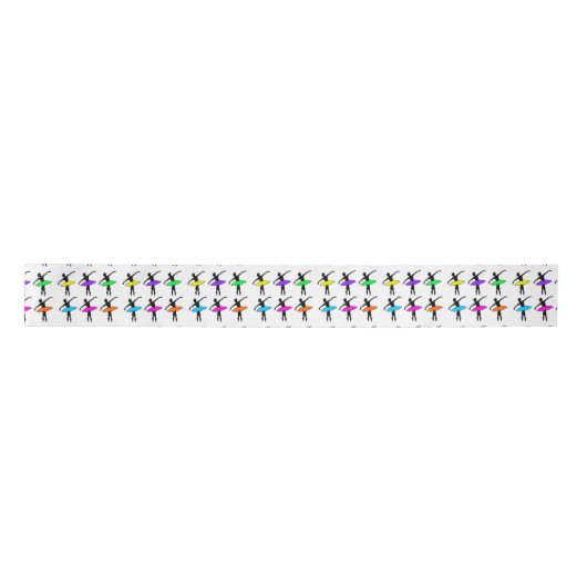 Neon Tutu Ballerinas Ballet Dancer Ribbon Lint (Voorkant)