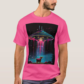 Neon Ufo Koe Abduction Graphic T-shirt