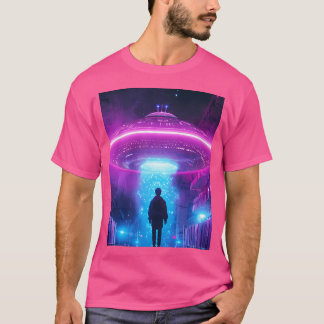 Neon Ufo-ontvoering T-shirt