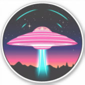 Neon UFO Sticker (Voorkant)