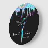 Neon Unicorn Holografisch kapster B Grote Klok (Hoek)