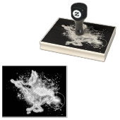 Neon Unicorn Rubberstempel (Gestempeld)