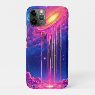 Neon Universum: Druppelende Sterrenlicht iPhone 11 Pro Hoesje