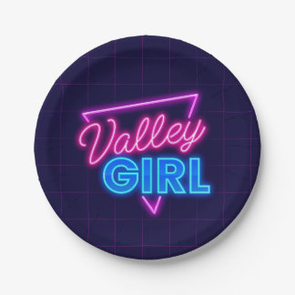 Neon Valley Girl Papieren Bordje