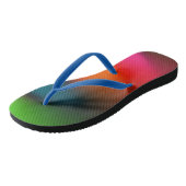 Neon van Rood, Roze, Oranje Groen Teenslippers (Schuin)