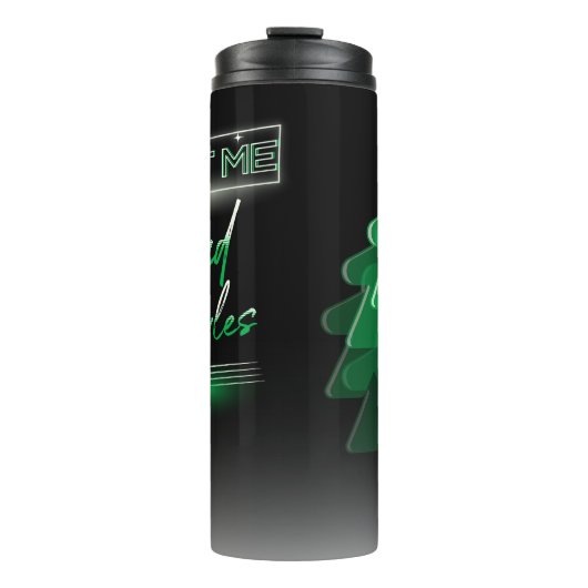 Neon Vaporwave Meeple Green Board Game Geek Thermosbeker (Voorkant)