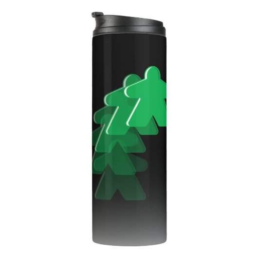 Neon Vaporwave Meeple Green Board Game Geek Thermosbeker (Geroteerd rechts)