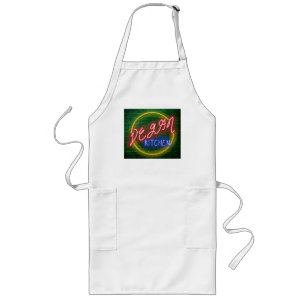 Neon Vegan Kitchen Sign Lang Schort
