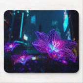 Neon Veins Glowing Mouse Pad | Bioluminescent Muismat (Voorkant)