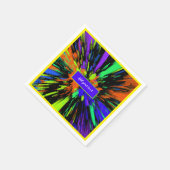 Neon verfspatten servet (Hoek)