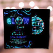 Neon Verjaardag Uitnodiging Jongens Let's Glow Cra