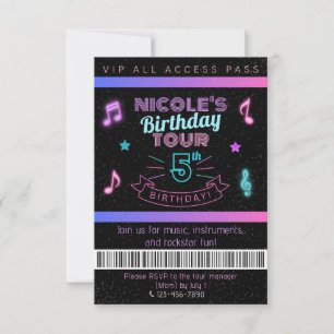 Neon Verjaardagstour Muziek Verjaardagsfeest VIP U