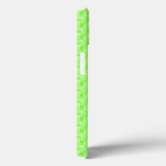 Neon vert petit pixel motif iPhone 13 Coque (Verso / Droite)
