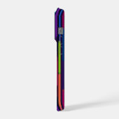 Neon Verticaal Streeppatroon iPhone Hoesje (Linkerkant)