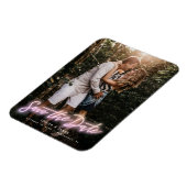 Neon Vertical Photo Save the Date Magnet Magneet (Linkerzijde)