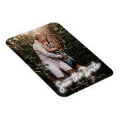 Neon Vertical Photo Save the Date Magnet Magneet (Rechterzijde)
