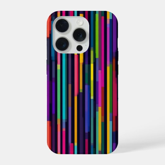 Neon Vertical Stripe Pattern iPhone Hoesje (Achterkant)