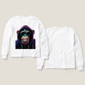 Neon Vibe – Stylish Chimpanzee in Hoodie and Sungl (Motif Recto et Verso)