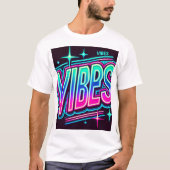 Neon VIBES Bold Graphic T-shirt (Voorkant)