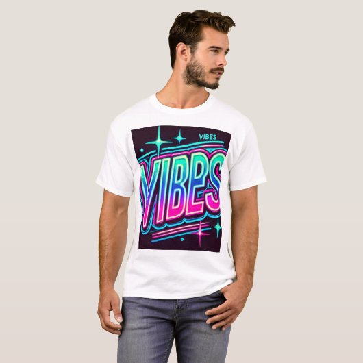 Neon VIBES Bold Graphic T-shirt (Voorkant volledig)