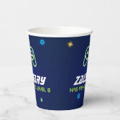 Neon Video Game Arcade Birthday Party Paper Cup Papieren Bekers (Links)