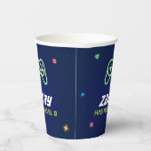 Neon Video Game Arcade Birthday Party Paper Cup Papieren Bekers (Rechts)