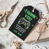 Neon Video Game Arcade Level Up Verjaardag Dank u Cadeaulabel