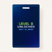 Neon Video Game Arcade Party Badge VIP (Dos)