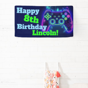 Neon Video Gamer Arcade Gaming Happy Birthday Spandoek