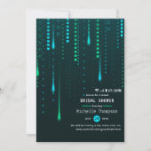 Neon Virtual Shower-uitnodiging Kaart (Voorkant)