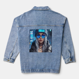 Neon Virtuoso: De raadselachtige allure van een cy Denim Jacket