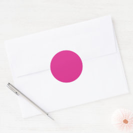 neon vivid pink | massief roze ronde sticker