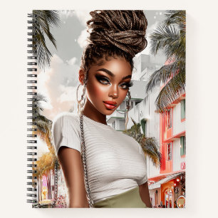 Neon Vlechten Glam Girl Spiraalschrift Notitieboek