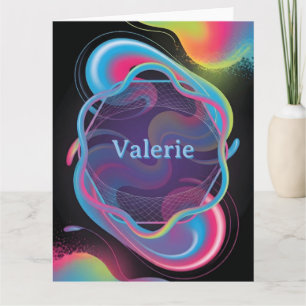 Neon Vloeibare Frame met Aangepaste Naam Kaart