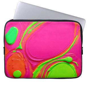 Neon Vloeibare Verf Dans Laptop Sleeve