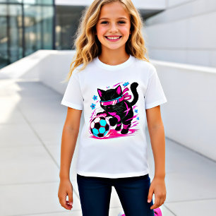 Neon Voetbal Kat Trapper Energetisch Cadeau voor K T-shirt