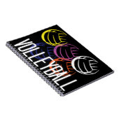 Neon Volleyballen Notitieboek (Rechterzijde)