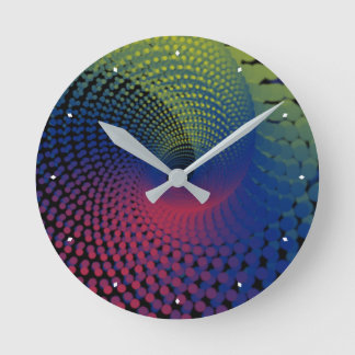 Neon Vortex Acrylwandklok, rond (middelgroot) Ronde Klok
