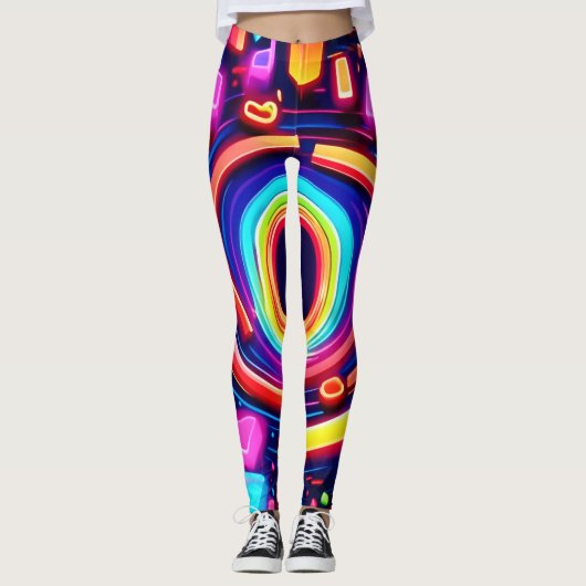 Neon Vortex Odyssey Leggings (Voorkant)