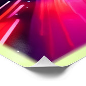 Neon Vortex van Lichtkunst Perfect Poster (Hoek)